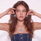 Denim Maple Earrings