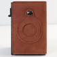 AirTag Wallet Anti Theft Bullet Card Bag Multi-functional Rfid Card Holder Men's Leather Slim Wallets For Airtag Air Tag