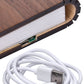 LED Night Light Folding Book Light USB Port Rechargeable Wooden Magnet Lamp
