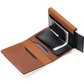 AirTag Wallet Anti Theft Bullet Card Bag Multi-functional Rfid Card Holder Men's Leather Slim Wallets For Airtag Air Tag