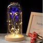 Enchanted Forever Rose Flower In Glass LED Light Home Decoration