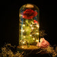 Enchanted Forever Rose Flower In Glass LED Light Home Decoration